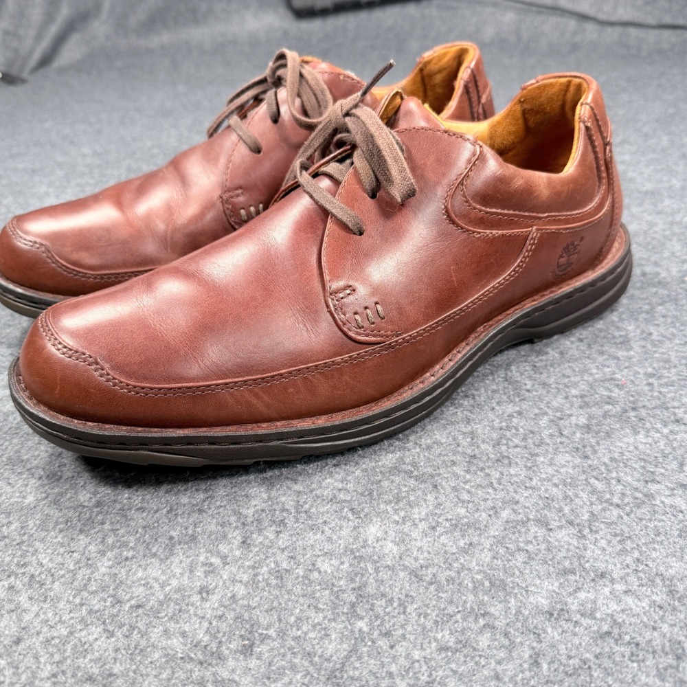 Timberland Mens Brown Leather Waterproof Oxford Shoes Smart Comfort 10 10.5
